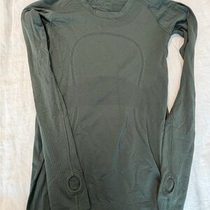 lululemon swiftly long sleeve  forest green